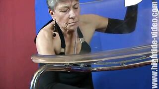 Nasty mistress dropping shit on the slave