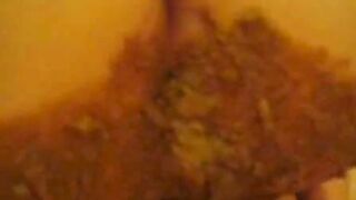 Busty slut rides cock while pooping