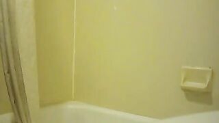 Woman takes a big shit in her bathtub