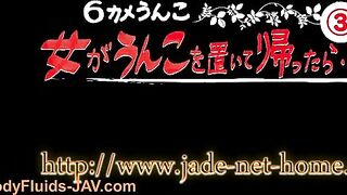 Real bush hairy pussy Asian babe caught pooping