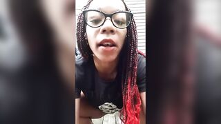 African nerdy slut pooping hot load