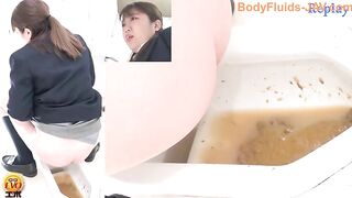 Sticky shit from seductives asshole