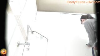 Cute Japanese schoolgirl caught shitting bad load