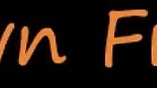 Nasty nerdy lady shitting and fingering