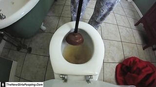 Clogging The Toilet Again With Shit