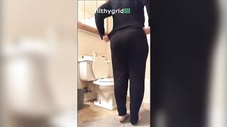 Amazing round ass and sexy panty poop
