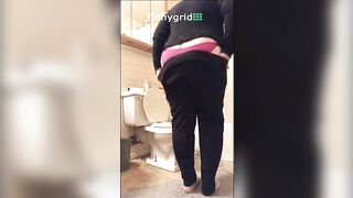 Amazing round ass and sexy panty poop