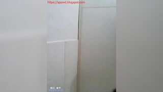 Cute slim hairy girl masturbates and shit