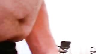 Woman sticks her face in a toilet to lick it