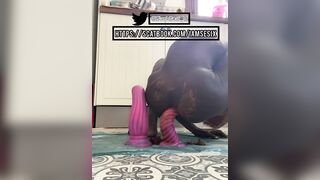 Woman eats her own shit after taking a dump on the floor