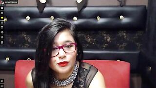 Girl plays with anal beads and kisses them