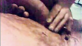 Woman pulls massive shit from her ass and deposits it on the bed