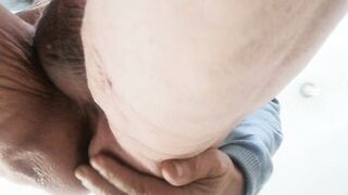 Girl spreads her ass cheeks showing her dirty asshole