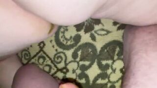 Woman spreads her ass and plays in her shit