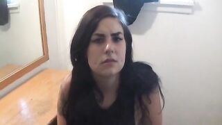 Beautiful girl shits her pants in bondage