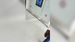 Chick licks shit from the toilet bowl