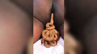 Babe lays in bed and plays with her shit