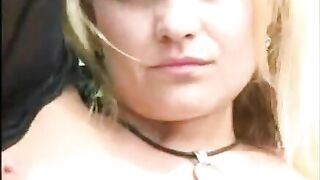Girl takes a shit outdoors while squatting in the grass