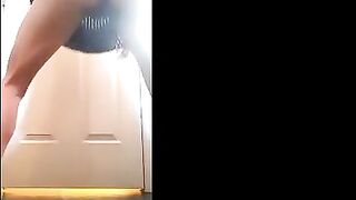 Girl shits on a plate and eats it