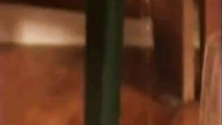 Woman takes a big shit in her mouth