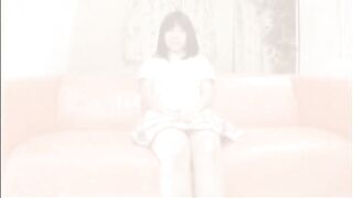Girl takes a huge dump on a wooden stool
