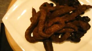 Big assholes drop shit on a plate