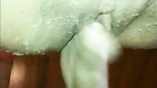 Girl plays with her shitty asshole