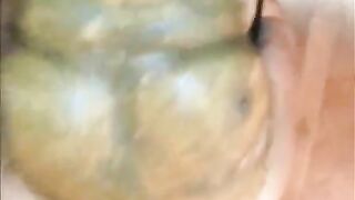 Girl plays with her shitty asshole