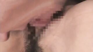 Girl eats a big chunk of shit in bed