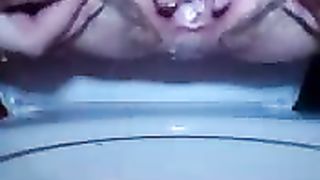 Shit and piss in toilet