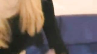 Blonde scat blowjob