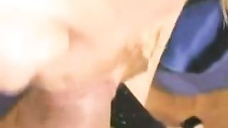 Blonde scat blowjob