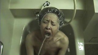 Mature woman drinking piss