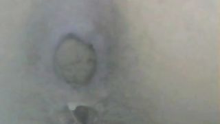 Teen girl pooping in a public bathroom