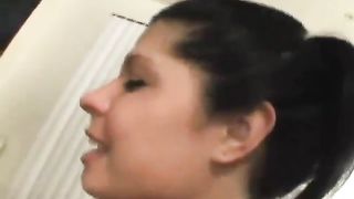 Sniffing her warm farts