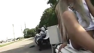 Dirty girl in public