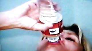 Eating a tiny piece of crap