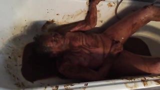 Insane masturbation with scat