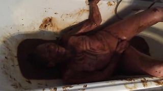 Insane masturbation with scat