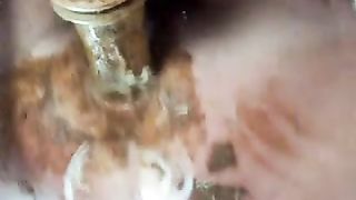 BBW fucking with a dildo