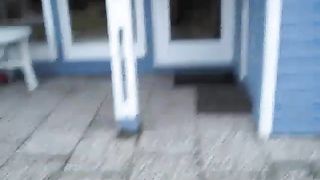 Shitting in the garden