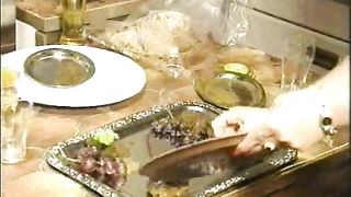 Grapes with fresh crap