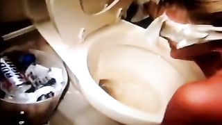 Forced to eat shit from a toilet