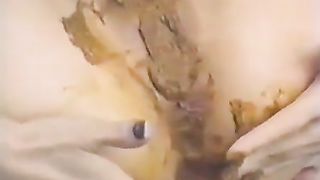 Smearing shit on a scat slut