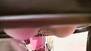 Hot girl pooping on the balcony