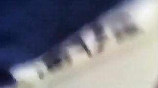 Hairy girl pooping on a towel