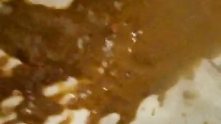 Fat slut has real diarheea