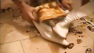 Walking in a pile of poop