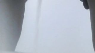 Hairy granny pooping