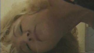 Vintage video of a blonde pooping